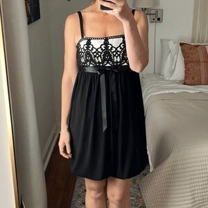 Jessica McClintock Black Lace Cocktail Dress Size 4 | Formal Party Holiday Dres